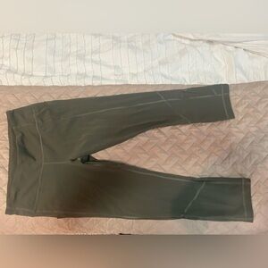 Olive Green Lululemon Leggings- cropped